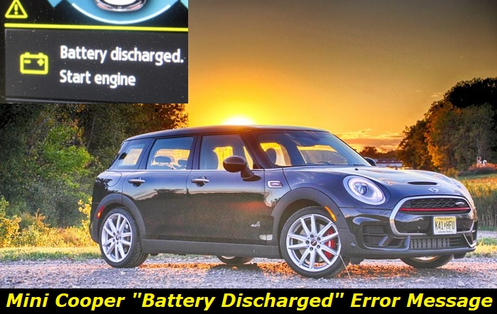 mini cooper battery discharged start engine